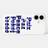 Frieden in Fremdsprachen Blaue Herzen Case-Mate iPhone Hülle (Rückseite (Horizontal))