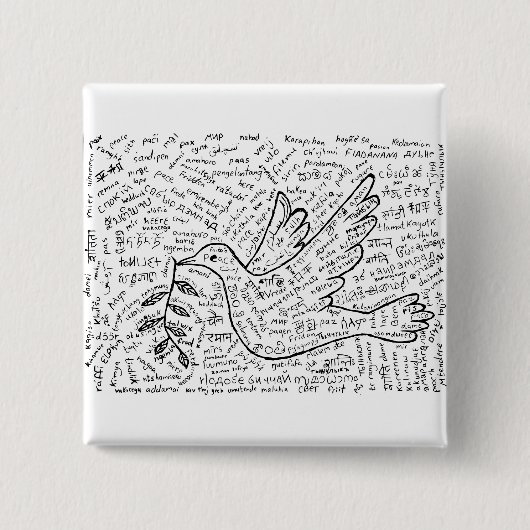 Frieden in jeder Sprache Button (Vorderseite)