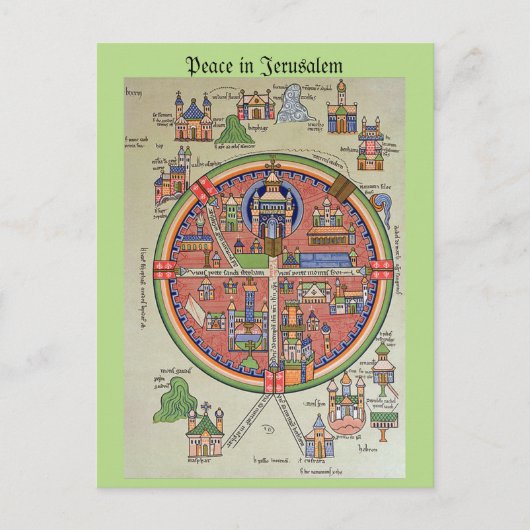 Frieden in Jerusalem Postkarte (Vorderseite)