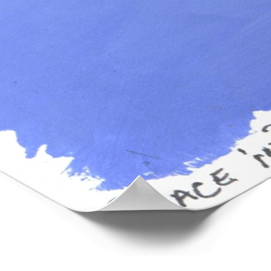 Frieden in Schwarz und Weiß Poster (Ecke)