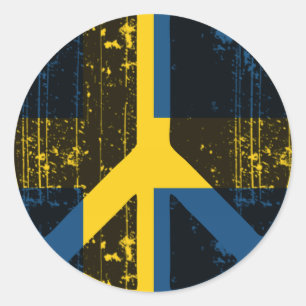Frieden in Schweden Runder Aufkleber