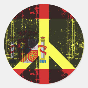 Frieden in Spanien Runder Aufkleber