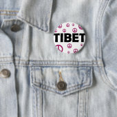 Frieden in Tibet Button (Beispiel)