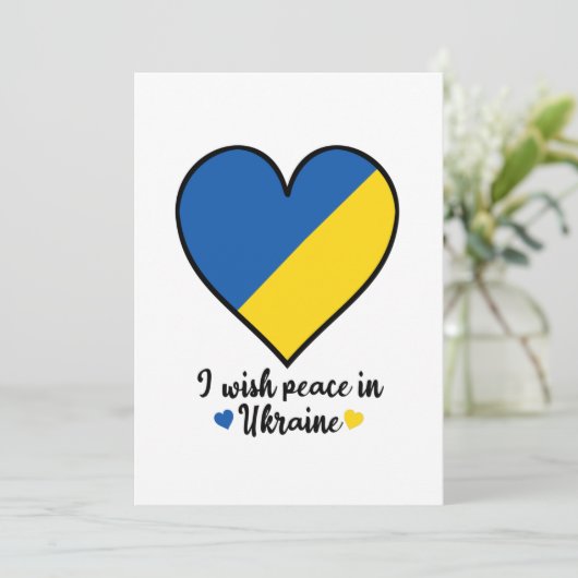 Frieden in ukrainischem Herzen Save The Date (Stehend Vorderseite)