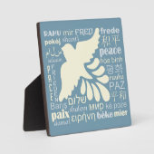 FRIEDEN in vielen Sprachen Fotoplatte (Vorderseite)