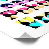 Frieden in vielen Sprachen - helle Farben Poster (Ecke)