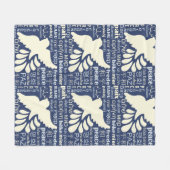 FRIEDEN in vielen Sprachen Vlies-Decken Fleecedecke (Vorderseite (Horizontal))