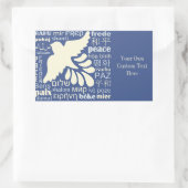 FRIEDEN in vielen Sprachen - Zollaufkleber Rechteckiger Aufkleber (Tasche)