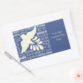 FRIEDEN in vielen Sprachen - Zollaufkleber Rechteckiger Aufkleber (Umschlag)