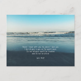 Frieden in Zeiten der Christlichen Schrift Ankündigungspostkarte