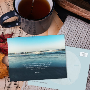 Frieden in Zeiten der Christlichen Schrift Ankündigungspostkarte