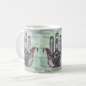 Frieden innerhalb unserer Hände Kaffeetasse (Vorderseite Links)