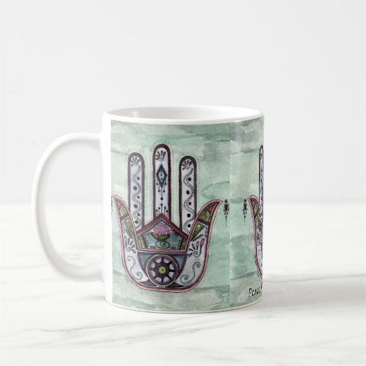 Frieden innerhalb unserer Hände Kaffeetasse (Links)