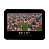 Frieden: Inspiration Zitat 2 Magnet (Horizontal)