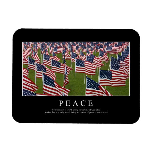 Frieden: Inspiration Zitat 2 Magnet (Horizontal)