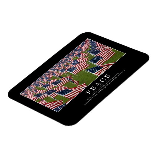 Frieden: Inspiration Zitat 2 Magnet (Linke Seite)