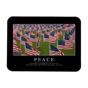 Frieden: Inspirierend Zitat 2 Magnet