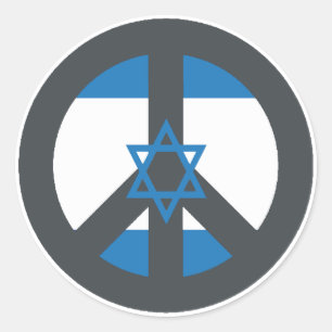 Frieden Israel Runder Aufkleber