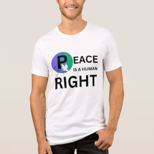 Frieden ist ein Menschenrecht Taube und Erdsymbo Tri-Blend Shirt