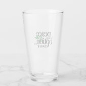 Frieden ist eine Wahl Glas (Rückseite)