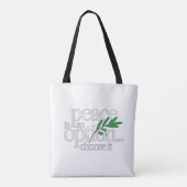 Frieden ist eine Wahl Tasche (Rückseite)