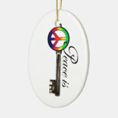 Frieden ist entscheidend keramikornament (Links)