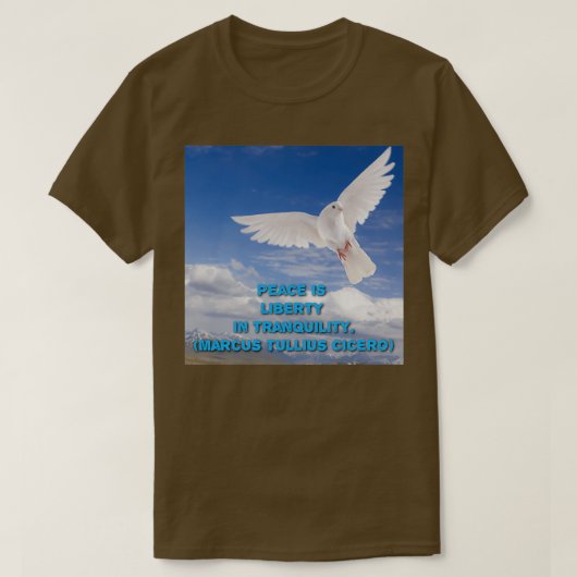 Frieden ist Freiheit in Ruhe T-Shirt (Design vorne)