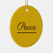 Frieden ist gut: Dunkelgoldfarben Keramik Ornament (Rechts)