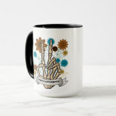 Frieden ist immer schön, wenn Skeleton Hand Blume Tasse (Vorderseite Links)