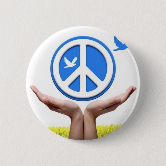 Frieden ist in unseren Händen Button (Vorderseite)
