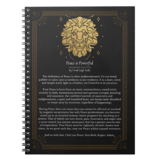 Frieden ist mächtig notizblock