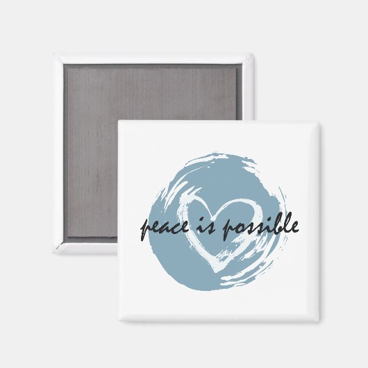 Frieden ist möglich Herz Magnet (Vorderseite/Rückseite)