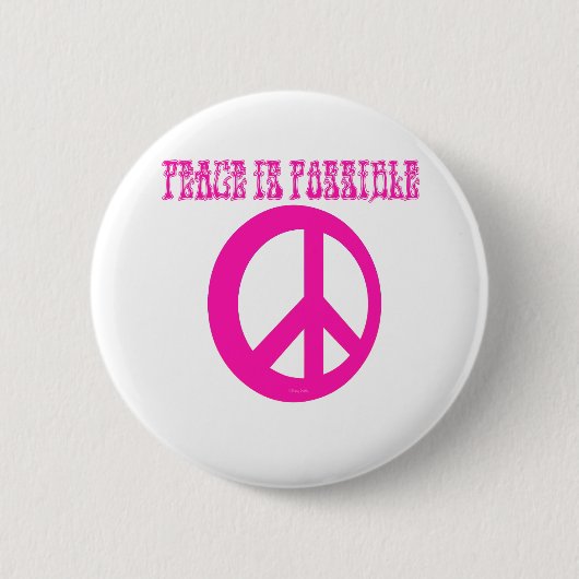 Frieden IST möglich (Rosa) Button (Vorderseite)