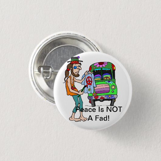 Frieden ist nicht ein Modeerscheinung-Knopf Button (Vorne & Hinten)