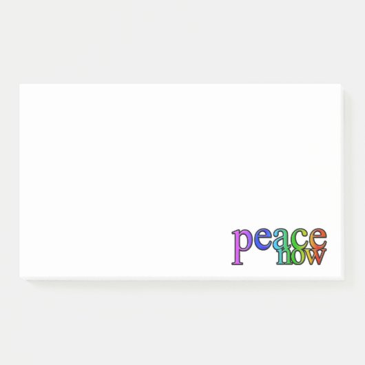Frieden jetzt post-it klebezettel (Vorderseite)