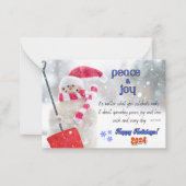 FRIEDEN & JOY HOLIDAY GREETING CARD MITTEILUNGSKARTE (Vorderseite)