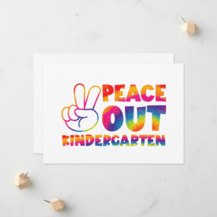 Frieden Kindergarten Tie Dye Letzter Schultag Ankündigung