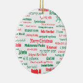 Frieden koexistieren glückliche frohe Weihnachten Keramik Ornament (Rechts)