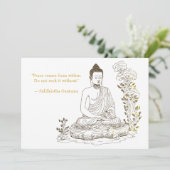 Frieden kommt aus Buddha Einladung (Stehend Vorderseite)