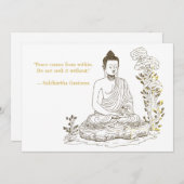 Frieden kommt aus Buddha Einladung (Vorne/Hinten)