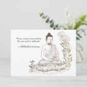 Frieden kommt aus Buddha Einladung (Stehend Vorderseite)