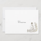 Frieden kommt aus Buddha Einladung (Rückseite)