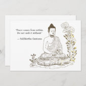 Frieden kommt aus Buddha Einladung (Vorne/Hinten)