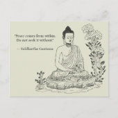 Frieden kommt aus Buddha Postkarte (Vorderseite)