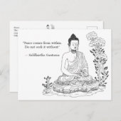 Frieden kommt aus Buddha Postkarte (Vorne/Hinten)