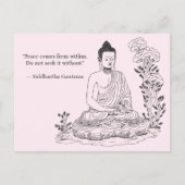 Frieden kommt aus Buddha Postkarte (Vorderseite)