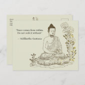 Frieden kommt aus Buddha Postkarte (Vorne/Hinten)