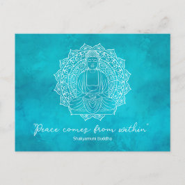 Frieden kommt aus Shakyamuni Buddha | AQUAMARIN Postkarte
