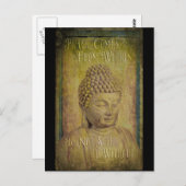 Frieden kommt von Buddha Zitat Postkarte (Vorne/Hinten)