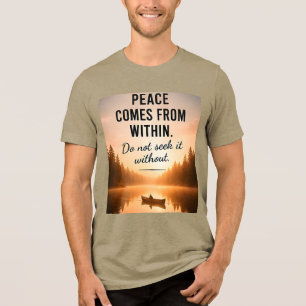 🕊️ Frieden kommt von innen Tägliche Inspiration ✨ Tri-Blend Shirt